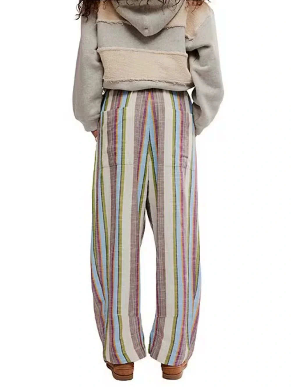 Free People Chambers Stripe  Wide Leg Drawstring Pants. New without tags. - Picture 2 of 13